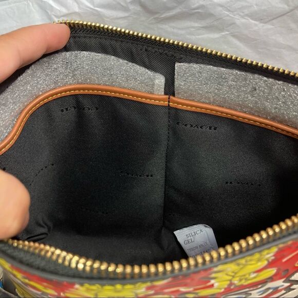COACH X Disney Mickey X Keith Haring Academy Pouch *Rare Limited Edition nwt - Picture 8 of 13